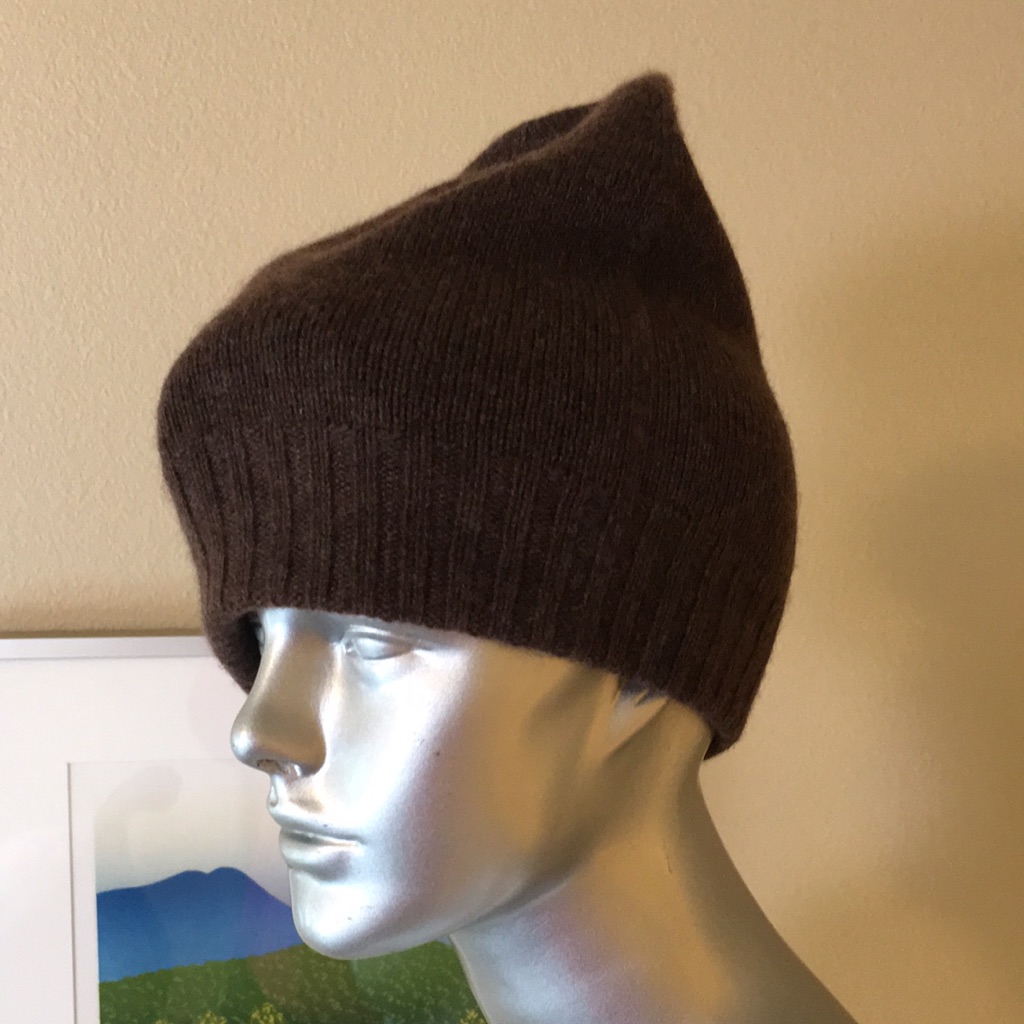 100% Cashmere Knit Beanie Reversible — image 4 of 8
